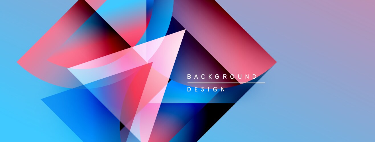 Abstract geometric shapes overlap creating vector image