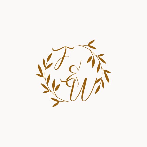 Initials letter wedding monogram logos – Royalty-Free Vector | VectorStock