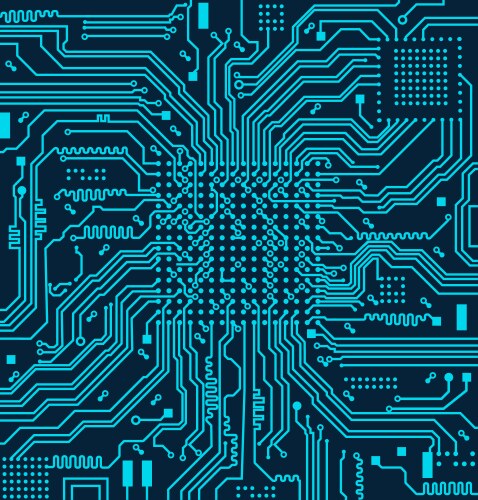 Circuit board seamless pattern background Vector Image