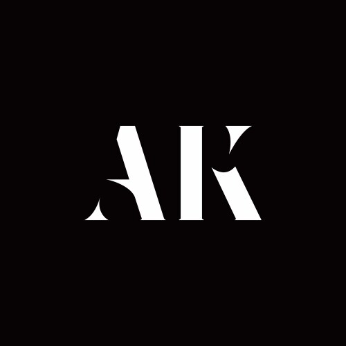 Monogram logo design initial letter ay-az Vector Image