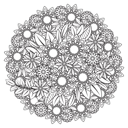 Floral Mandala Pattern Vector Image