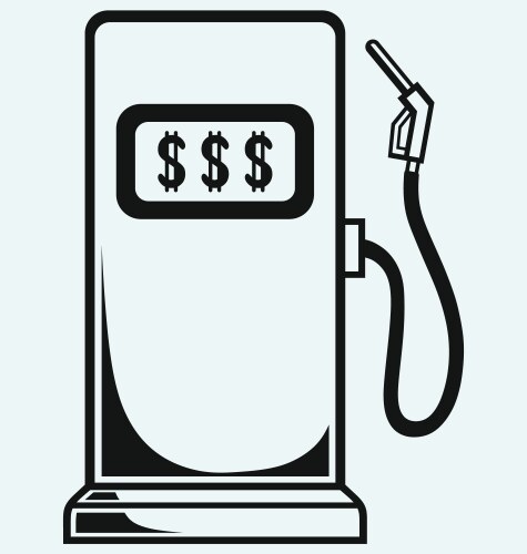 Gas pump retro Royalty Free Vector Image - VectorStock
