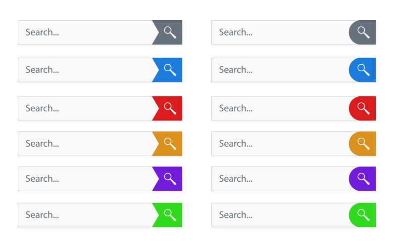 Search bar for ui design and web site vector image