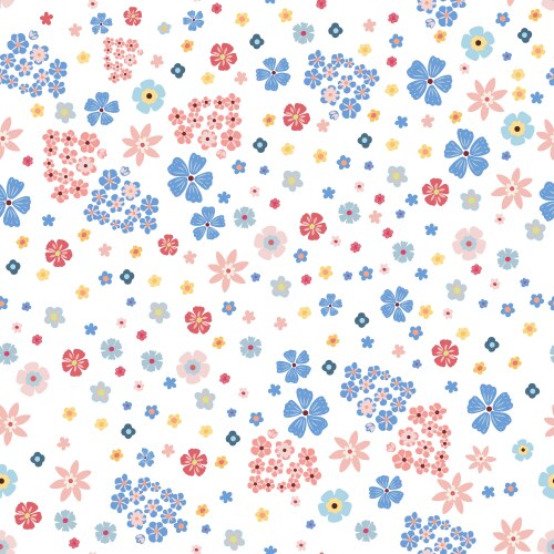 Blooming midsummer meadow seamless pattern plant Vector Image