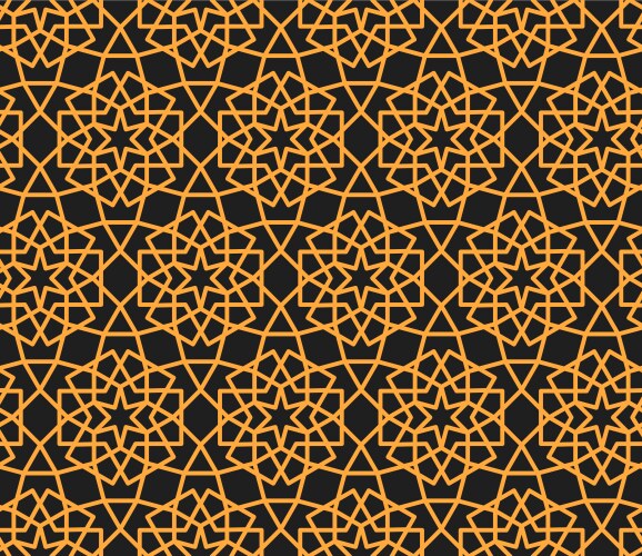 Abstract dark seamless flower pattern in oriental Vector Image