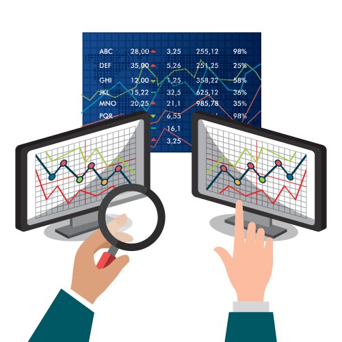 stock market and exchange vector image