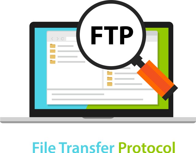 Ftp file transfer protocol computer icon symbol vector image