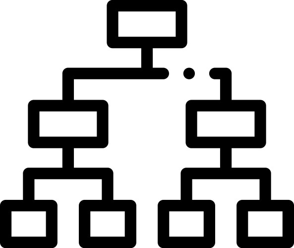 Hierarchy structure icon thin linear style design vector image
