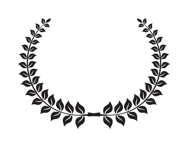 Laurel wreath silhouette Royalty Free Vector Image