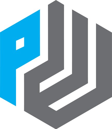 Letter wp initial logo design template Royalty Free Vector
