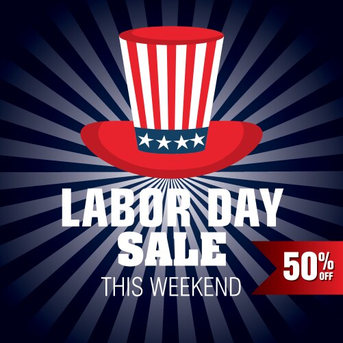 Labor day sale big isolated icon Vector Image