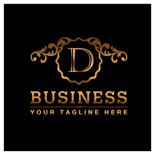 Dl letter initial luxurious brand logo template – Royalty-Free Vector ...
