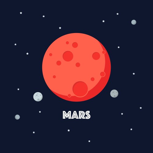 Mars planet Royalty Free Vector Image - VectorStock