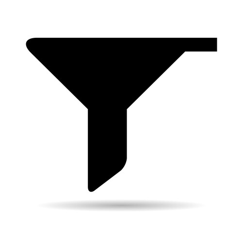 Filter button web shape shadow icon filtering vektorbild