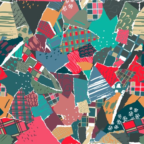 Seamless pattern with colorful abstract vector image