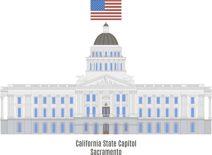California State Capitol Building Vector Image