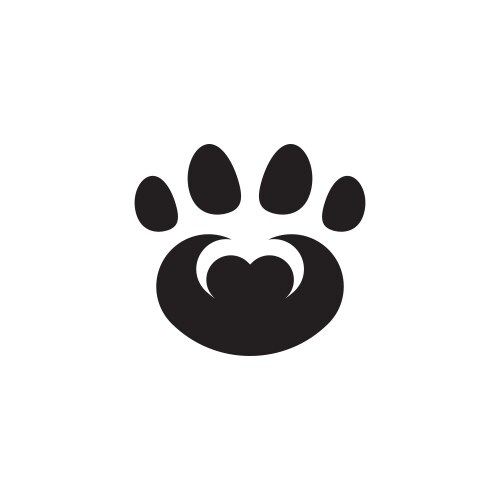 Paw logo design Vector Image