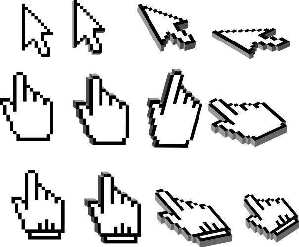 Pixelated graphics Royalty Free Vector Image - VectorStock