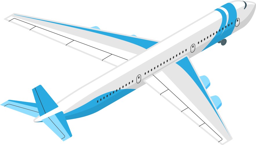 Airplane isolated on white Royalty Free Vector Image