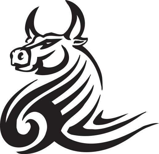 Tribal Bull Strength Vector Image