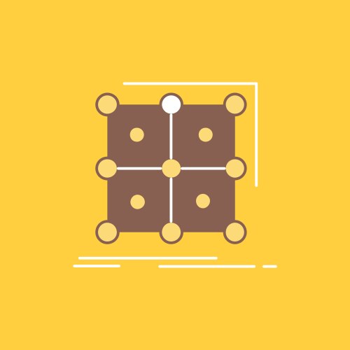 Data framework app cluster complex flat line vector image