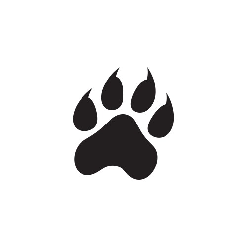 Paw logo design Vector Image