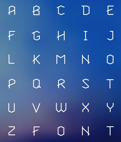 Geometric font creative alphabet typographic set Vector Image