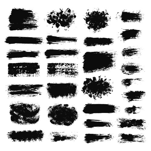 Paint brush marker highlighter strokes Royalty Free Vector