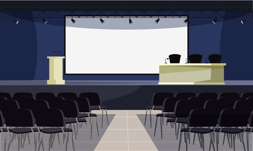 Empty Conference Hall – Royalty-Free Vector | VectorStock