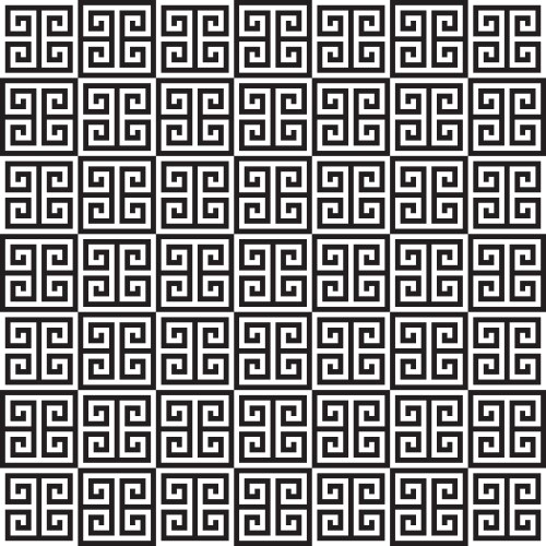 Black and white classic meander seamless pattern Vector Image