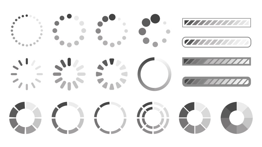 loading icon set buffer loader or preloader vector image