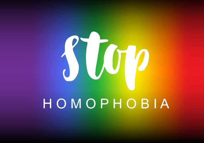 Rainbow Pride: Stop Homophobia Vector Image