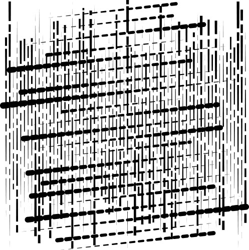 Abstract grid mesh random scatter chunks vector image
