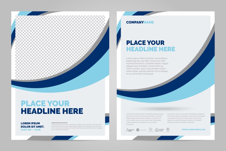 Brochure layout template design Royalty Free Vector Image