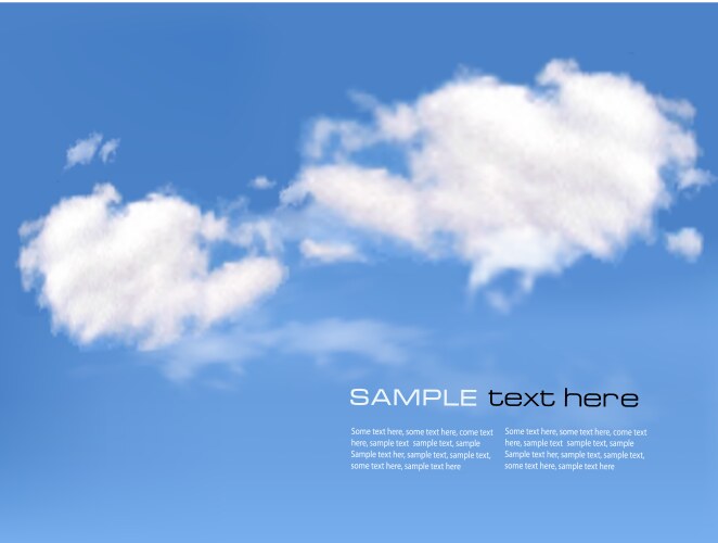 Blue sky with clouds background Royalty Free Vector Image