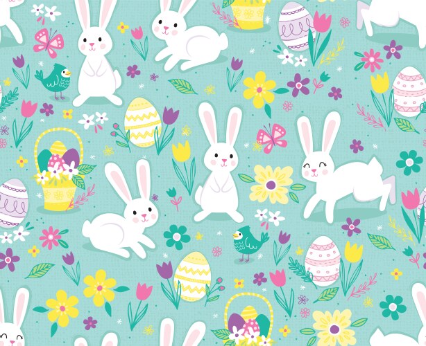 Seamless easter pattern Royalty Free Vector Image