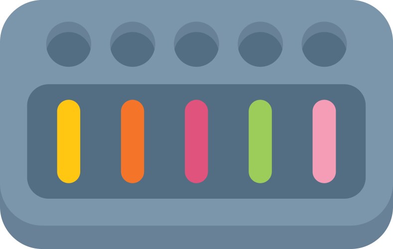 Test tubes holding multicolor liquids for science Vector Image