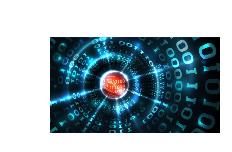 Abstract computer data background programming vector image