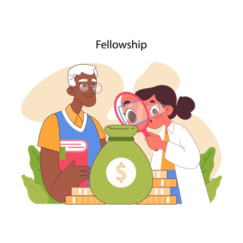 Delving into sponsorship flat Royalty Free Vector Image