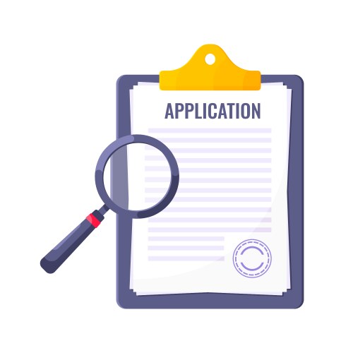 Submit application document form flat style design vector image