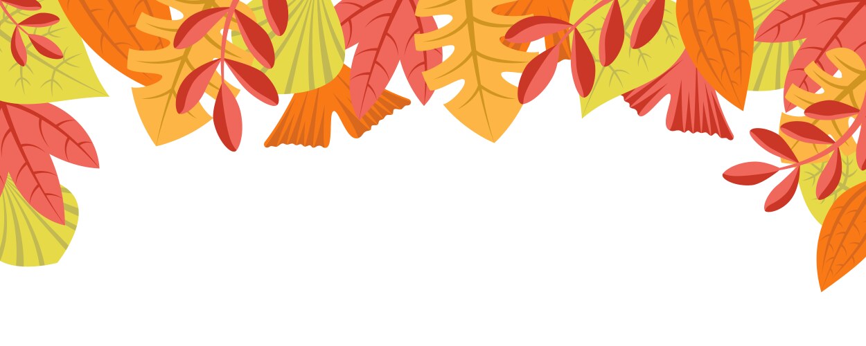 Fall Theme Pattern Background Autumn horizontal background template with leaves – Free Vector ...