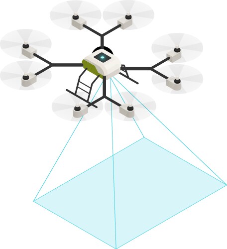Quadrocopter blueprints Royalty Free Vector Image