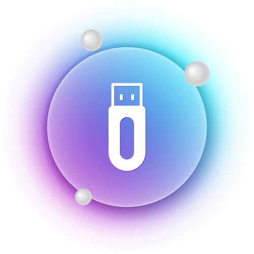 White usb flash drive icon isolated Vector Image