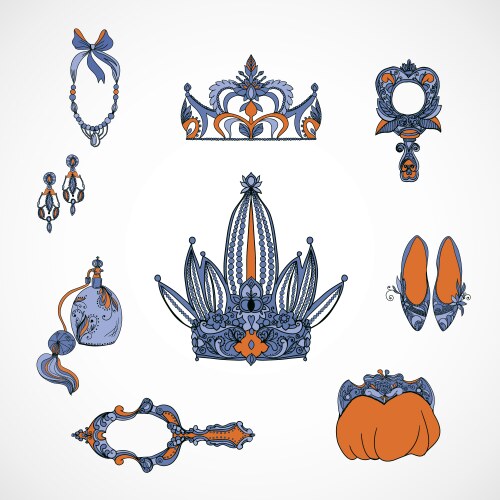 Pretty smiling princess shoes Royalty Free Vector Image