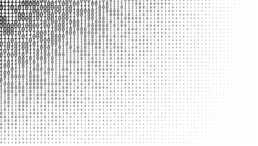 Gradient binary code digits background vector image