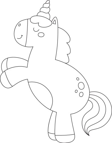 Playful Unicorn Doodle Vector Image