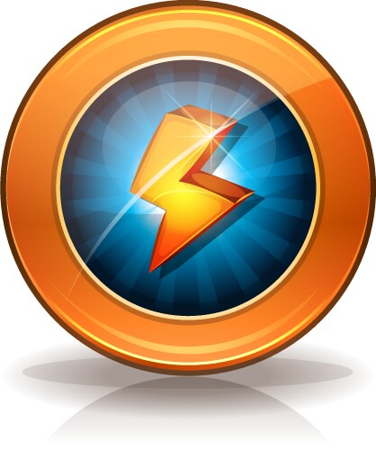 lightning icons badge for game ui vector image