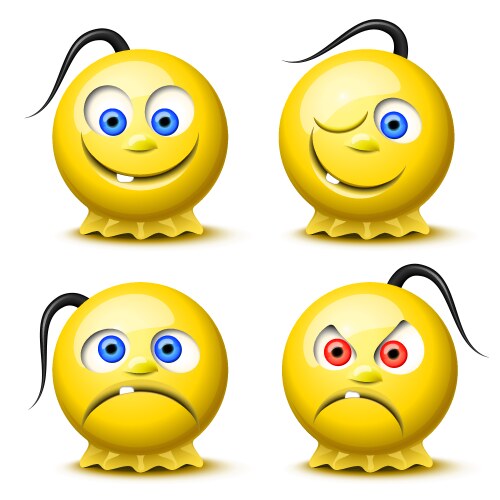 smiley icons vector image vector image