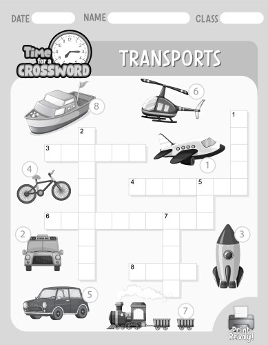 crossword puzzle game template about vector image