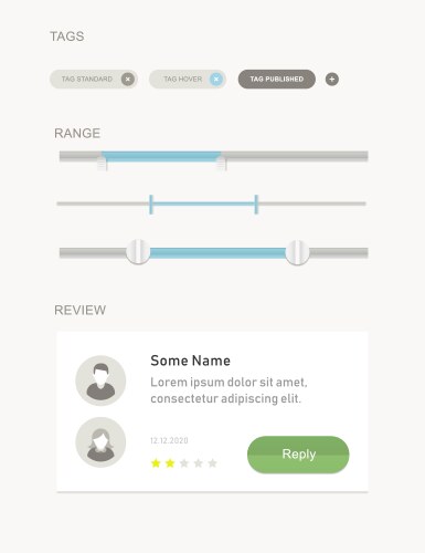 Ui set for apps and computer programms vector image